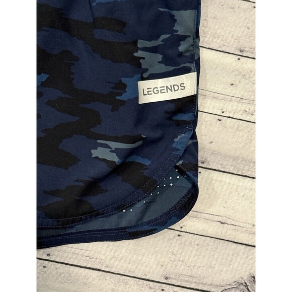Legends Apparel Mens Active Relay Shorts Size L Blue Camo Unlined 7” Inseam Gym - Picture 2 of 16